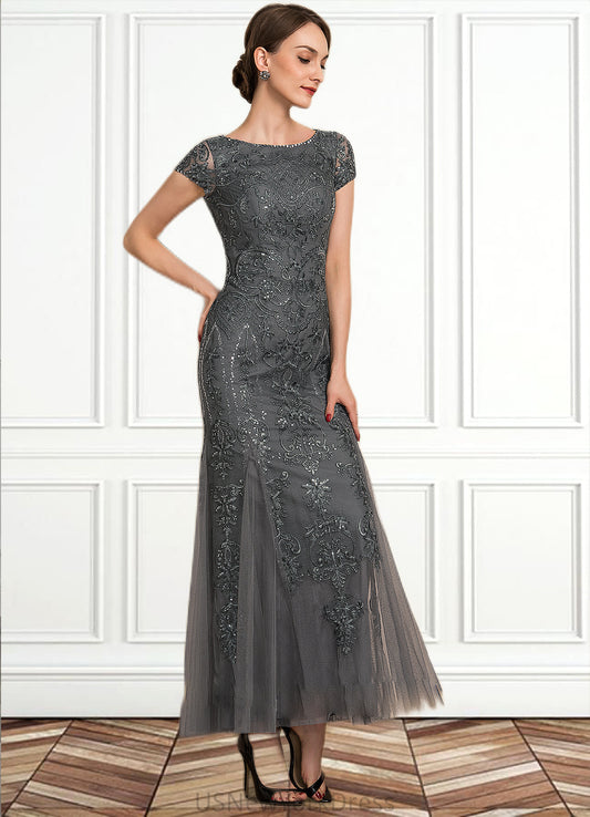 Alexandra Trumpet/Mermaid Scoop Neck Ankle-Length Tulle Lace Sequined Mother of the Bride Dress With Beading Sequins DJ126P0014602