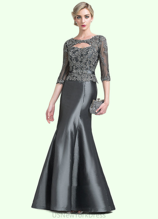 Kianna Trumpet/Mermaid Scoop Neck Floor-Length Taffeta Mother of the Bride Dress With Beading Appliques Lace Sequins DJ126P0014832