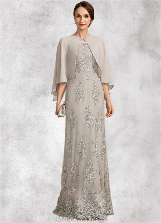 Arielle A-Line Square Neckline Floor-Length Lace Mother of the Bride Dress DJ126P0014889