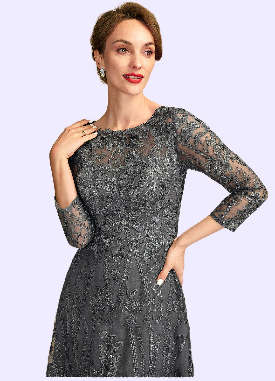 Lexi A-Line Scoop Neck Floor-Length Lace Mother of the Bride Dress With Sequins DJ126P0014939