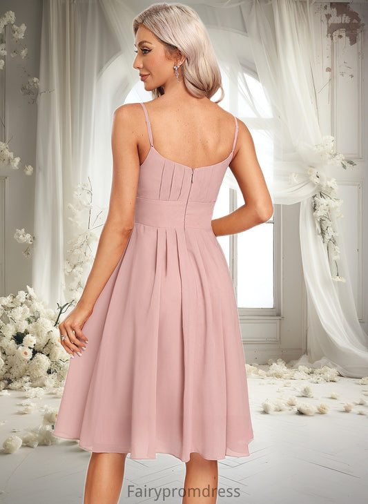 Jacqueline A-line Scoop Knee-Length Chiffon Homecoming Dress DJP0025686