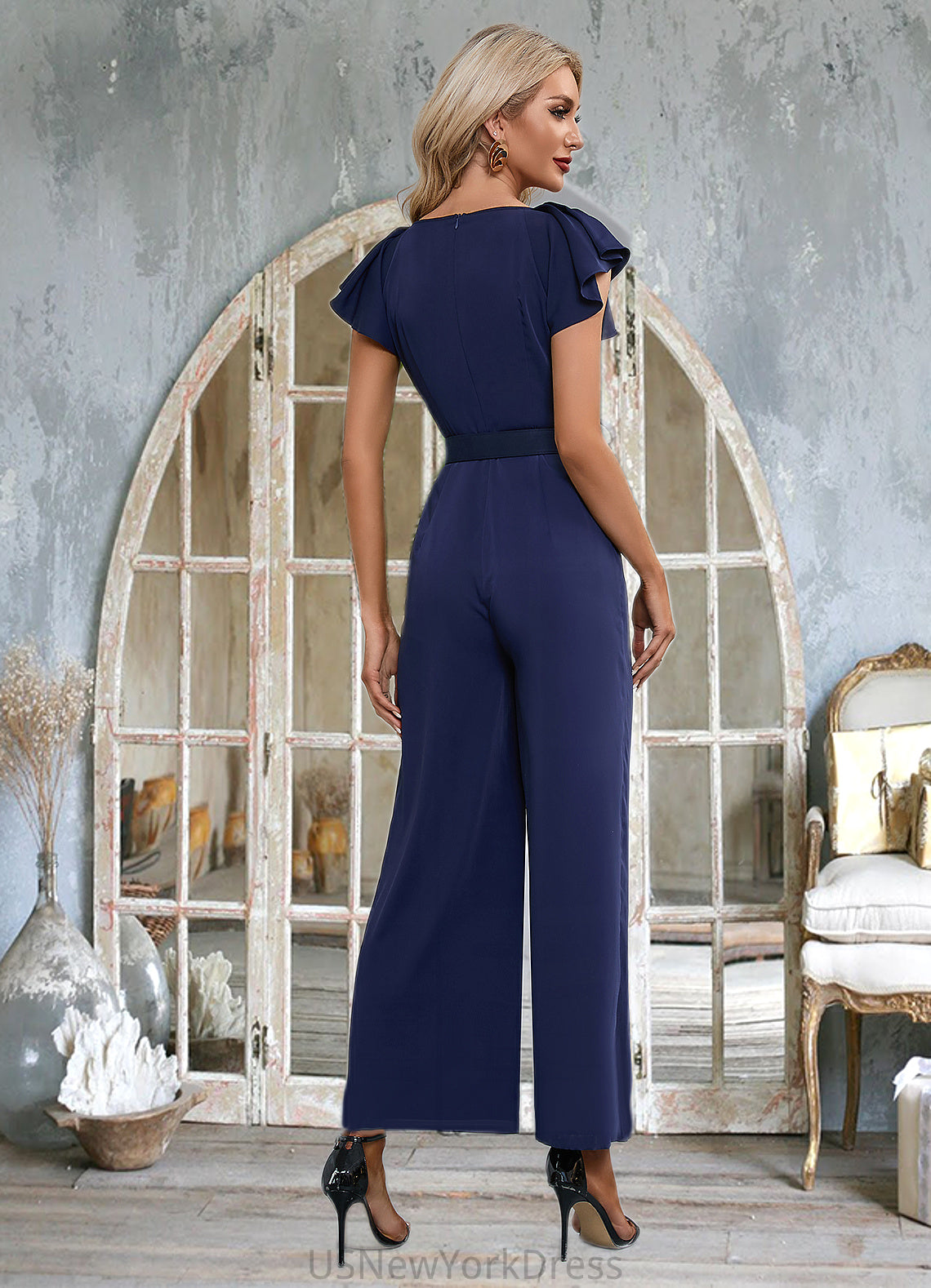 Aisha Scoop Elegant Jumpsuit/Pantsuit Polyester Maxi Dresses DJP0022417