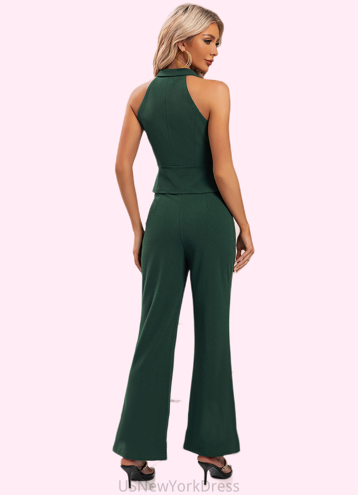 Rosalyn Halter Elegant Separates Polyester Maxi Dresses DJP0022474