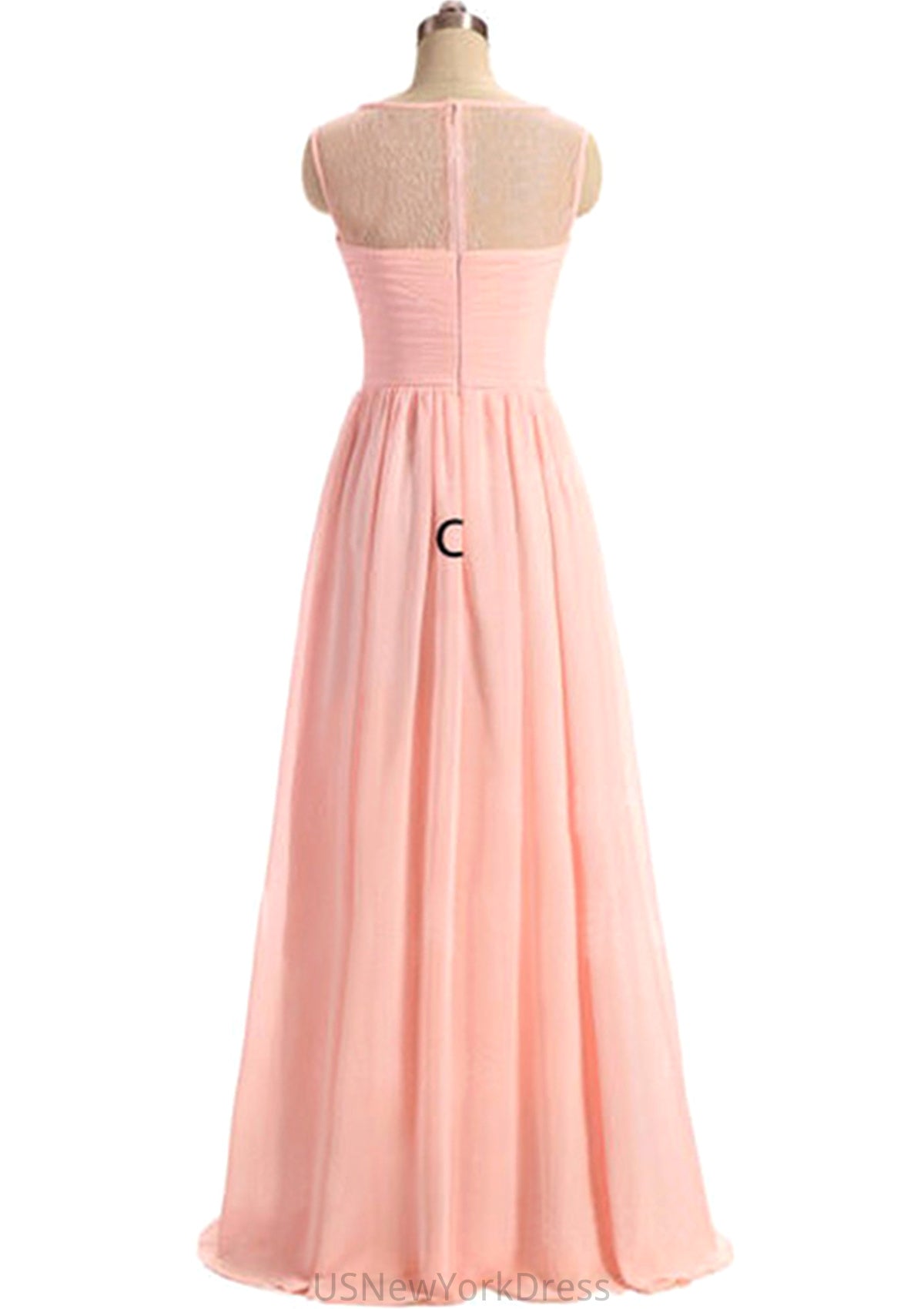 Sweetheart Sleeveless Long/Floor-Length A-Line/Princess Chiffon Bridesmaid Dresses Marlene DJP0025418