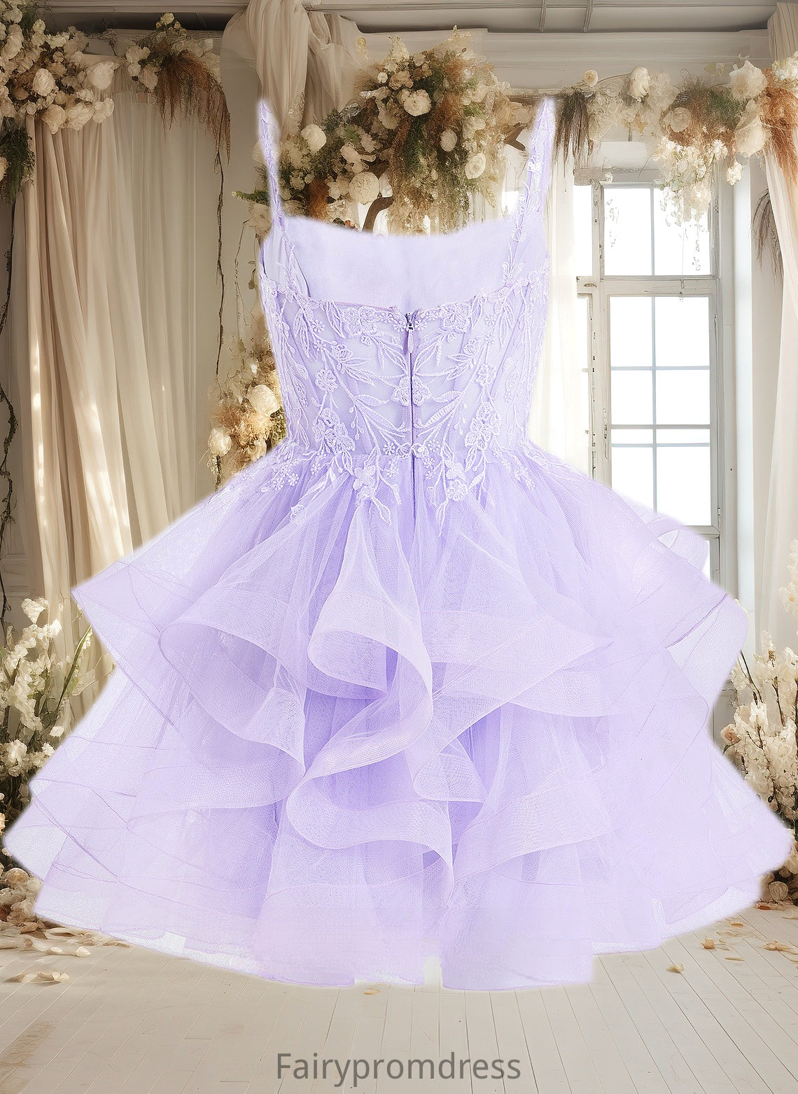 Haley Ball-Gown/Princess Sweetheart Short Tulle Homecoming Dress DJP0025677