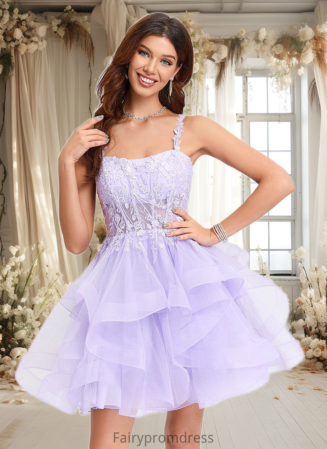 Haley Ball-Gown/Princess Sweetheart Short Tulle Homecoming Dress DJP0025677