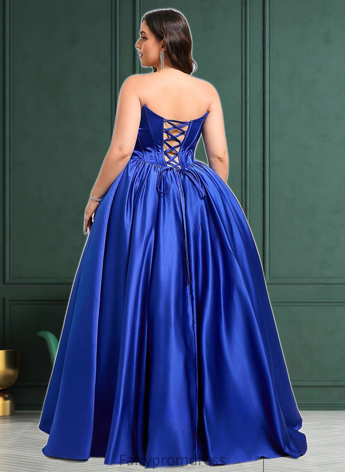 Abigail Ball-Gown/Princess Straight Floor-Length Satin Prom Dresses DJP0025831