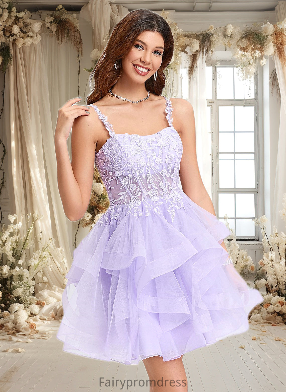 Haley Ball-Gown/Princess Sweetheart Short Tulle Homecoming Dress DJP0025677