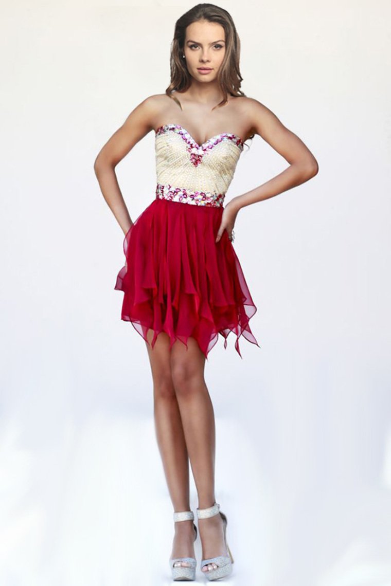 Stunning Homecoming Dresses Sweetheart A Line Short/Mini With Beads New Arrival