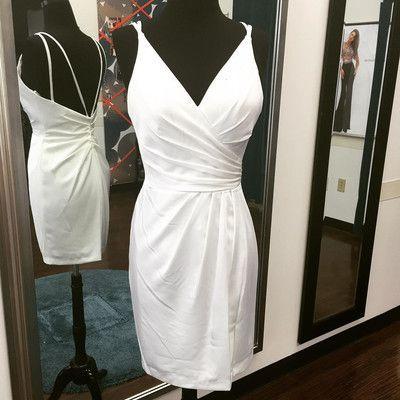 Straps Short White Dress Nellie Cocktail Homecoming Dresses CD11934