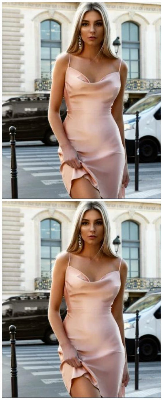 Sexy Pink Homecoming Dresses Cocktail Helena Straps Dress, Mini CD12464