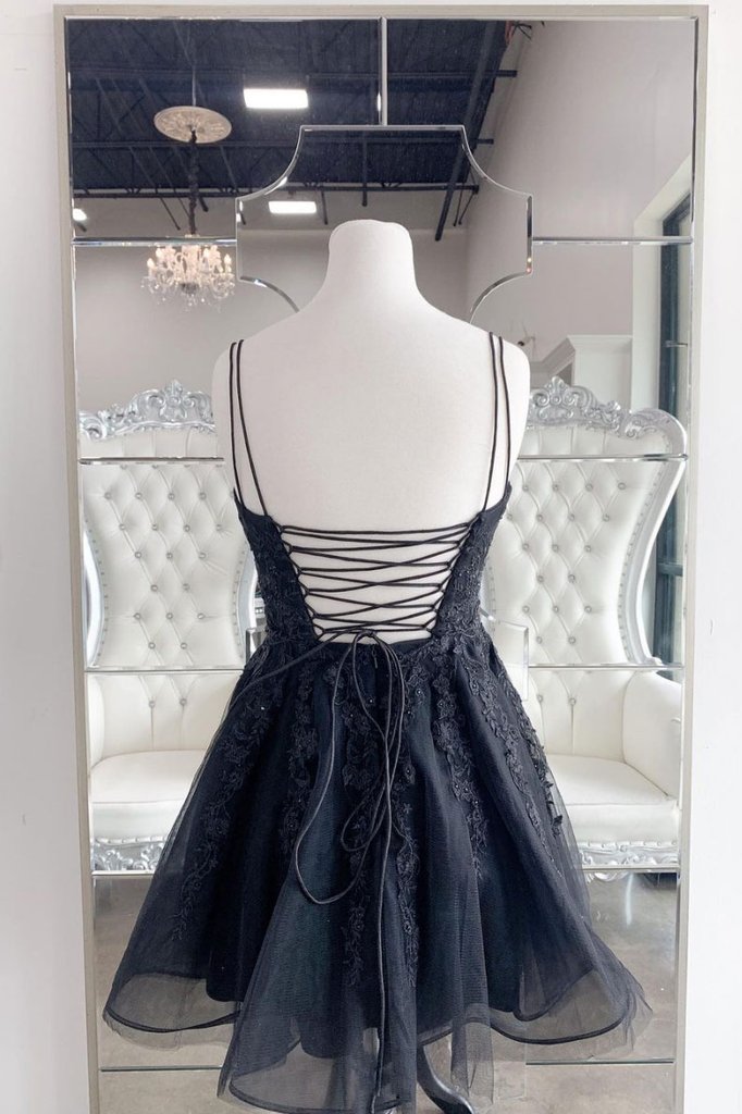 BLACK COCKTAIL DRESS Miriam Homecoming Dresses CD15186