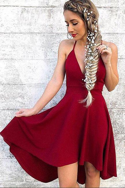 BURGUNDY Homecoming Dresses Kallie COCKTAIL DRESS CD17975