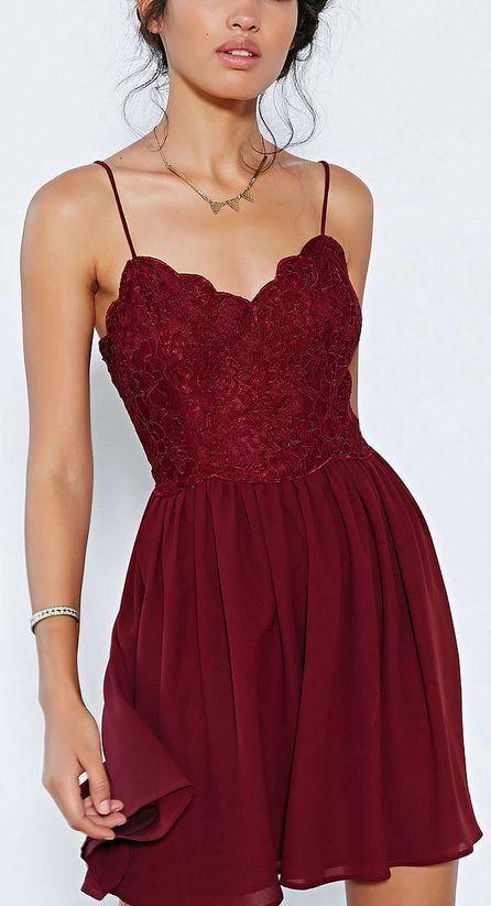 Dark Red Evening Dress Dresses Backless Mini Party Dresses Danika Homecoming Dresses Lace Cocktail Chiffon Short CD1800