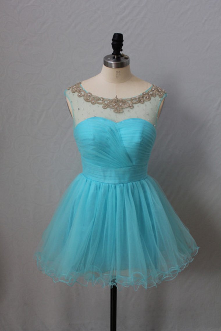 Homecoming Dresses Ball Gown Sweetheart Short/Mini With Rhinestones