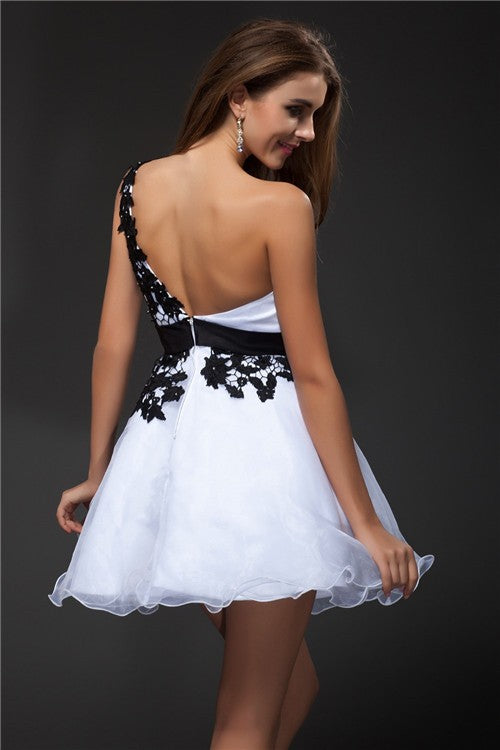 Homecoming Dresses Marisol Empire Strapless Applique Sleeveless Short Organza Cocktail Dresses